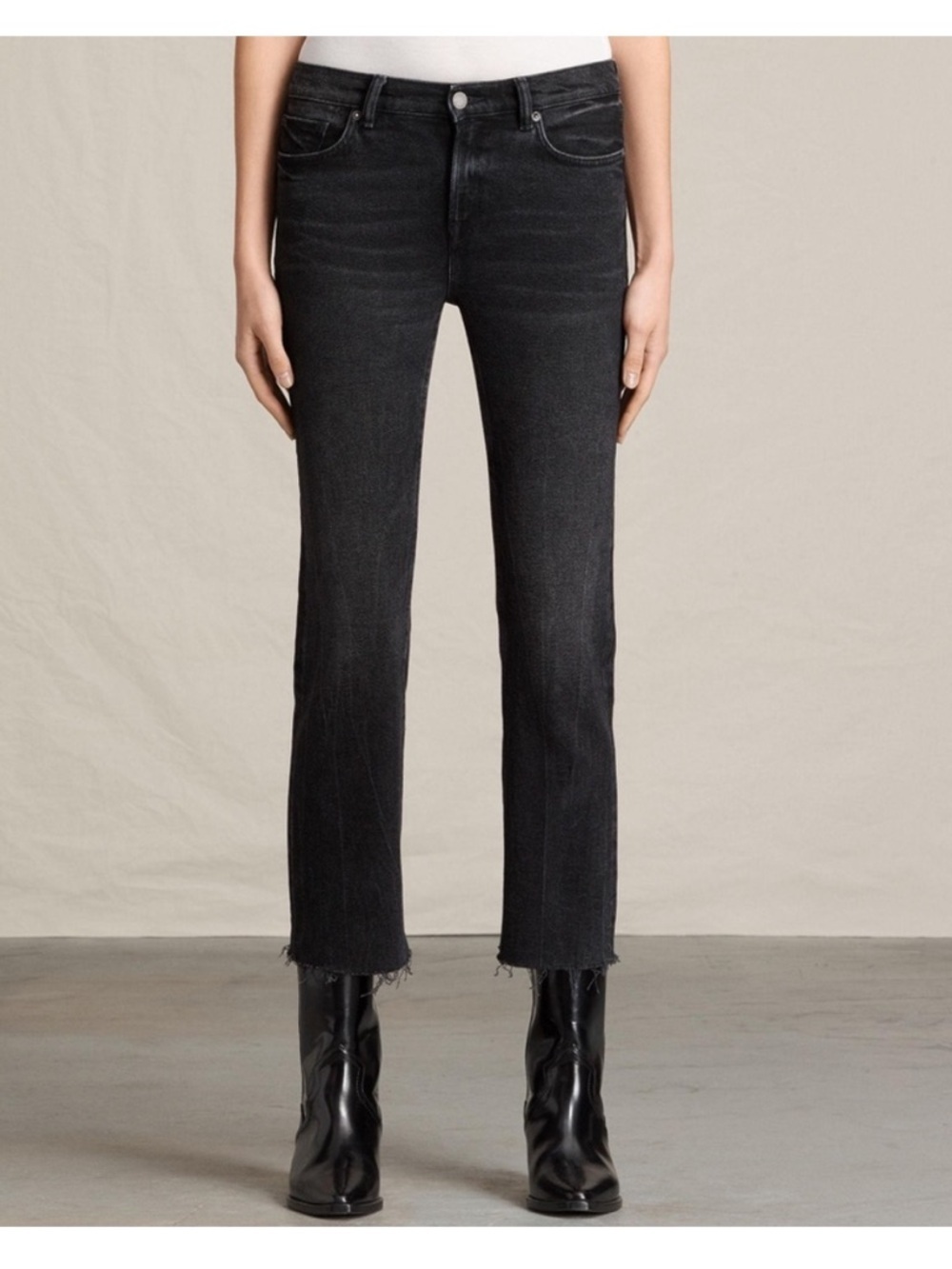 All Saints Zoe Flare Bootcut  Jeans in Black